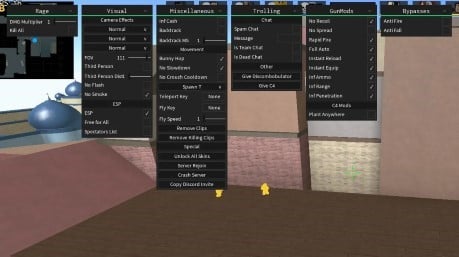 Preview of Extremely OP Counter Blox GUI