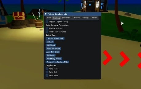 Preview of OP Fishing Simulator GUI 