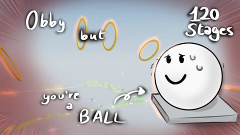 Preview of Obby but you're a ball GUI | Skip level | finish game