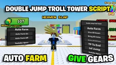 Double Jump Troll Tower Script - *Auto Farm & Give Gears* thumbnail