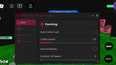 ONE Block Script Auto Farm Keyless  thumbnail