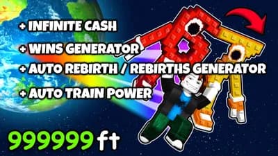Infinite Cash Wins Generator Auto Rebirth Auto Train Power thumbnail