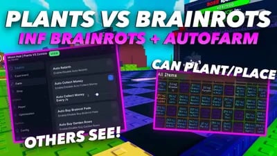 Preview of Auto Farm, Dupe, Inf brainrots, Boss Spawn, Kill + MORE |πΉ